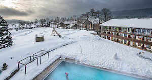 Außenpool Hotel Lindenwirt im Bayerischen Wald